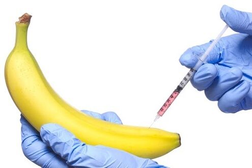 injicējams dzimumlocekļa palielinājums uz banāna piemēra